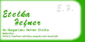 etelka hefner business card